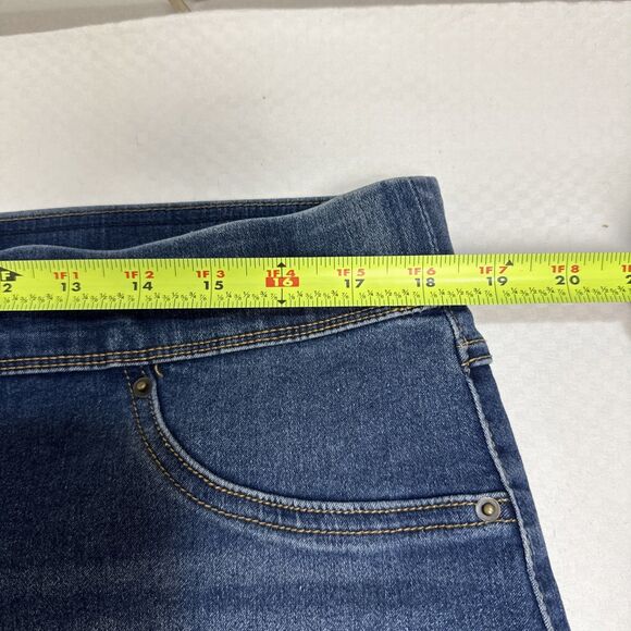Terra & Sky Denim Women's 1x 16w-18w Pull on Straight Leg Jeans - Stretch - Picture 3 of 5